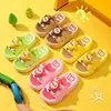 [Sola Macia] Chinelos Infantis para Meninos e Meninas, Verão Desenho Animado Banho Casa Banheiro Antiderrapante Externo Sandálias de Bebê