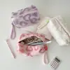 Estojo de Pelúcia Hisocute Grande Capacidade Portátil Bolsa para Material Escolar para Estudantes do Ensino Médio Bolsa de Armazenamento de Tecido Simples Material de Caderno