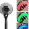Cabezal de Ducha QinLed Cabezal de Ducha de Mano Cabezal de Ducha con Pantalla Digital LED Superficie Galvanizada Superficie Transparente Fabricante