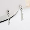 Pendientes stud geométricos de diamante elegantes y sencillos estilo coreano doble capa espejo personalidad Frescas cuentas redondas pendientes gorro niña
