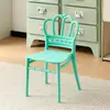 Cadeira de plástico personalizável empilhável em formato de coroa, cadeira infantil de bambu, cadeira para jardim de infância com encosto, assento colorido dopamina