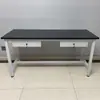 Banco de trabajo antiestático con cajones, mesa de trabajo de inspección, mesa experimental de operación de taller de empaque y reparación, negro