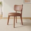 Silla de Comedor de Madera Maciza para Uso Doméstico, Silla Moderna Estilo Crema con Cojín Suave, Taburete de Comedor, Silla de Comedor con Respaldo de Lujo Ligero para Reuniones de Hotel para Adultos