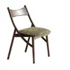 Silla Individual Creativa Retro de Tapa Blanda, Silla de Ocio de Madera Maciza para Apartamentos Pequeños, Silla de Comedor para el Hogar con Respaldo, Silla de Estudio, Silla de Maquillaje
