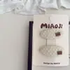 Nuevo Par de Pinzas para el Cabello Geométricas con Moño de Café para Niños Pinza Lateral Pinza para el Flequillo