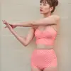 Traje de baño Nuevo Estilo Moda Aguas Termales Cubre Vientre Adelgazante Sexy de una Pieza Conservador Traje de Baño de Dos Piezas para Mujeres en Vacaciones en la Costa