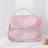 Bolsa de cosméticos de viaje directa de fábrica de alta calidad, nueva, impermeable, multifuncional, de gran capacidad, con logo transparente
