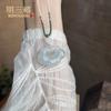 Colgante de cerradura de nube Tianshan Cuixiang, jade de seda dorada de Xinjiang, jade blanco, cerradura Ruyi, colgante de seguridad de jade para hombres y mujeres, suministro en vivo