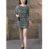 23305 Big Beauty Yiyuan Verano 2023 Nuevo Diseño Sentido Retro Moda Camisa Estampada Shorts Casuales Ropa de Mujer