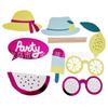 Fiesta de cumpleaños con temática de frutas de verano, decoración para adultos, vaso de papel desechable, plato de papel, pajita, accesorios para fotos