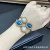 Novo bracelete de pérola barroca natural e jade, joias de pedra bruta irregular de nicho europeu e americano, fornecimento de pulseira aberta