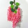 Imitação de glicínias flor de feijão corda violeta plástico flor de seda decorativo planta de videira teto flor casamento falso flor videira