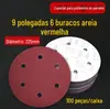 Lixa flocada de 9 polegadas, disco de 225 mm, veludo com verso redondo, autoadesiva, escovada, lixa 230, polimento para marcenaria