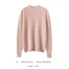 Colección Otoño/Invierno 2025: Suéter de Cachemir de Cuello Medio para Mujer, Suéter de Punto Pulóver Capa Base, Suéter Sin Costuras