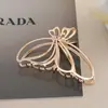 Pinza Metálica Sencilla con Lazo para el Cabello para Mujer, Sentido de Alta Gama, Pinza de Tiburón Grande Elegante, Estilo Frío, Nuevo 2024 Hindhead