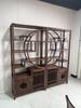 Novo Rack de Armazenamento em Madeira de Ébano Estilo Chinês Estante de Armazenamento para Sala de Estar em Madeira Maciça Armário Multiuso para Arte Armário de Exposição com Divisórias