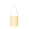 Bolso de Mano Cilíndrico Transfronterizo, Bolso Tipo Cesta de Verduras de PU Simple y Personalizado, Bolso Cubo Rpe Estilo Japonés, Fábrica Personalizada