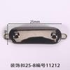 Hebilla decorativa cuadrada de 25 mm de largo para zapatos, hebilla de aguja para equipaje, flor para zapatos, accesorios de ropa, alfiler, marca de alfiler, hebilla decorativa en stock