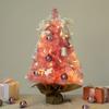 Árbol de Navidad de Escritorio Nuevo Rojo de Internet Paquete de Árbol de Navidad Rosa 45/60cm Adornos Navideños Creativos para Escaparate de Centro Comercial