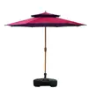 Sombrilla de exterior, sombrilla de patio, sombrilla grande para el sol en exteriores, sombrilla plegable de poste central, parasol para mesa y silla de balcón, puesto exterior y decoración de boda