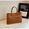 Comercio Exterior Otoño e Invierno Nueva Moda Versátil Bolso Tote Portátil Gran Capacidad Bolso Retro para Viaje Gamuza Simple Bolso de Mujer