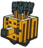 Venda Direta da Fábrica Conjunto Série Minecraft Sapatos com Furos Aleatórios, Borracha Macia Ecológica Acessórios de Fivela de Sapato Removíveis