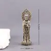 Adorno de Escritorio de Estatua de Buda y Guanyin de Latón Vintage, Figura Religiosa, Colgante de Mano, Artículo Decorativo de Latón Antiguo