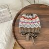 Estilo K de Celebridad de Internet Otoño e Invierno Nuevo Estilo Étnico Retro Balaclava para Niños Protección para las Orejas Gorro de Lana Tejido