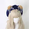 Boina Orejas de Oso Lolita Linda Boina de Artista Accesorio Japonés Hecho a Mano Boina Redonda