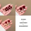 Pendientes rojos de Año Nuevo para mujer, otoño e invierno, con lazo, con clip para las orejas, nuevos pendientes de perla de Año Nuevo 2024