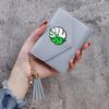 Porta-moedas de Cor Sólida com Franjas, Tema Floral e de Plantas, Porta-cartão de Estudante Etsy, Carteira Curta, Porta-Cartões Múltiplos, Carteira Slim
