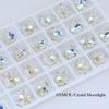 Taladro de uñas Dongzhou de 12 mm con forma de copo de nieve grande y punta inferior, con diamantes de imitación superdeslumbrantes, accesorios de bricolaje, taladro de vidrio de moda simple