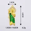 Al por mayor Nuevo Colgante Doble de 18 Quilates Padre Santo Aleación con Goteo de Aceite Colgante de Pulsera Joyería con Pedrería Accesorios DIY en Stock