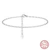 Huasheng Joias Tornozeleira de Prata S925 Corrente Simples de Borboleta 2,0mm Item Quente Transfronteiriço Preço de Fábrica Atacado