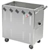Carrinho Elétrico Aquecedor de Comida Quente, Carrinho de Refeição Comercial, Carrinho Móvel Vaporizador Dim Sum Estilo Hong Kong, Carrinho Aquecedor a Gás