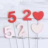 Decoración Romántica para Pastel de San Valentín EVA Pareja de Amor Adornos para Hornear Vestir Inserto para Velas Pequeño Enchufe