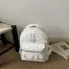 Nova Mochila de Viagem Versátil Fofa de Renda com Bolinhas Doce de Cor Sólida com Bolinhas Estilo Coreano para Mulheres
