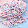 DIY Educación Temprana Infantil Cuentas Sueltas Acrílicas Cuentas con Alfabeto Inglés Accesorios de Correa de Goma Perforada Pulsera de Pareja Material de Cubierta de Cuero