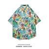 Camisa floral retro japonesa estilo Hong Kong LAZADA para hombre y mujer, diseño nicho, sentido de diseño, moderna, Ruan Shuai, holgada, camisa de comercio exterior