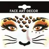 Maquillaje de Fiesta y Vacaciones Europeo y Americano Pegatinas Faciales Autoadhesivas Polvo Brillante Tema Dibujos Animados Halloween Navidad con Pegatinas de Diamantes