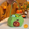Bolsa de dulces bordada a mano de Halloween, accesorios de decoración navideña para niños, cubo de linterna de calabaza para festival de fantasmas, dulces de Halloween
