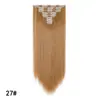 Set de 8 Piezas de 17 Clips en Extensiones para Cabello Largo Lacio, Extensiones de Cabello con Clips Transfronterizas de Comercio Exterior, Cabello Falso