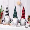 Nuevo muñeco navideño sin rostro con diseño de cuadros florales de estilo escandinavo, Rudolph Forest, adornos para ancianos, suministros decorativos