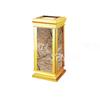 Cubo de basura de acero inoxidable imitación piedra clasificación de basura titanio Bloque Real cenicero de basura pasillo de hotel al por mayor