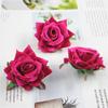 Manualidades de simulación DIY cabeza de flor rosa pequeña de franela flor de seda ramillete accesorios para sesión de fotos adornos florales para arco adornos para boda