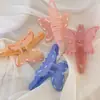 Estilo Ballet de Primavera Doce Fita Borboleta Presilha de Agarre Versátil Elegante Presilha de Tubarão Parte de Trás da Cabeça Coque Cabelo Meio Preso Pegador de Cabelo