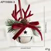 Adornos de Navidad Cascabeles Pequeños Lazos de Terciopelo Escena de Árbol de Navidad Piña Suministros de Decoración Piezas Pequeñas Colgantes Decorativas