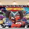 Novo Dropshipping Transfronteiriço Carros Quarto Infantil Decoração Desenho Animado Parede Festa Aniversário Tema Banner Bolo