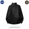 Marca Nasa Design de Alta Qualidade Cardigan de Tricô Outono Masculino Estilo Old Money Jaqueta Casual Elegante de Tricô