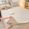 Fresco y simple, adecuado tanto para invierno como para verano, juego de tres piezas de alfombrilla refrigerante de tela gruesa 100% algodón Clase A, colcha acolchada suave para aire acondicionado de verano